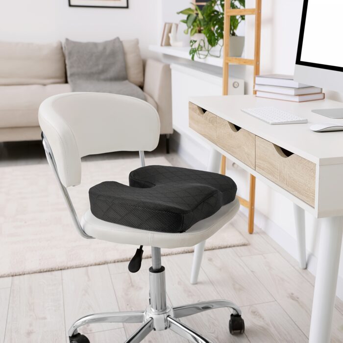 Ergonomic Memory Foam Seat Cushion – U-Shaped Tailbone Support for Office & Car Use - Image 2