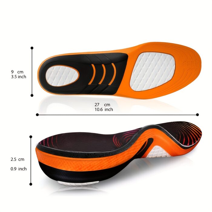 High Arch Support Insoles 300lb+ – Shock-Absorbing Inserts for Flat Feet, Work & Sports - Image 2