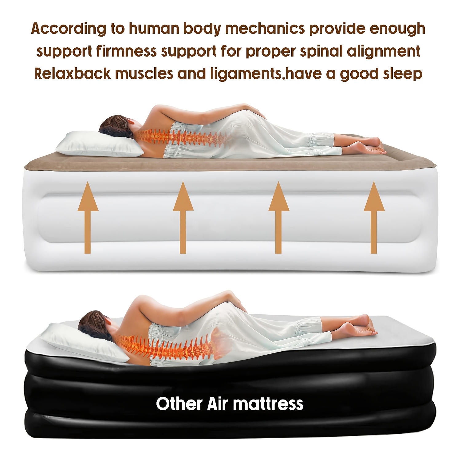 Luxury Air Mattress with Built-In Pump – 18" Double-High, Fast Inflate, 750lb Max (Queen/Twin) - Image 2