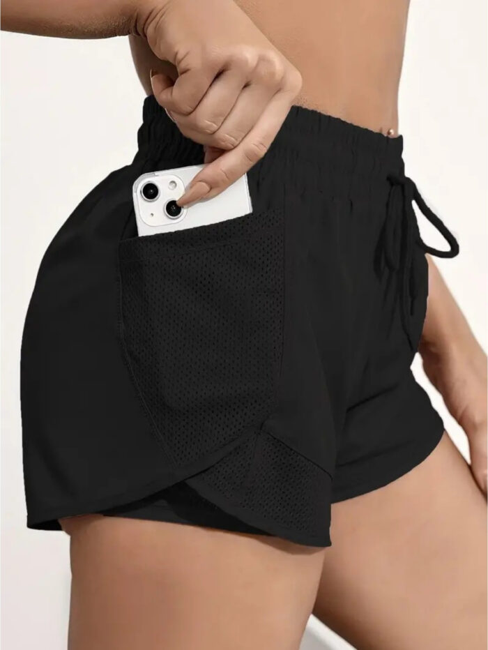 2pcs Women’s Sports Shorts Set – High-Waist, Quick-Dry & Breathable for Yoga & Running - Image 8