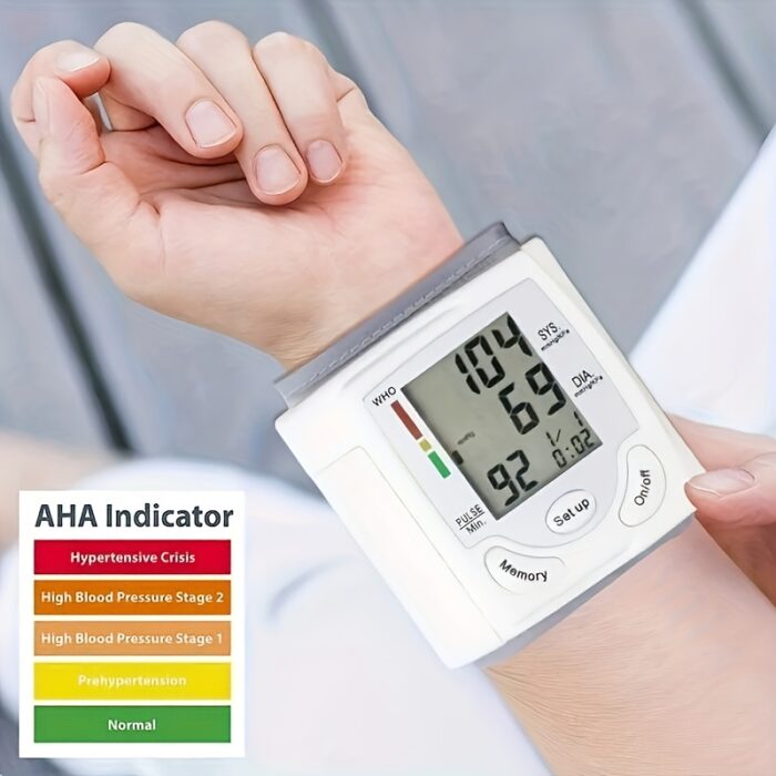 Automatic Wrist Blood Pressure Monitor – Large LCD, Pulse & Irregular Heartbeat Detection - Image 6