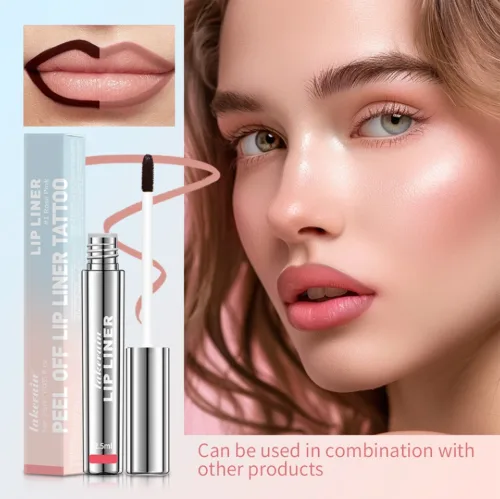 Waterproof Peel-Off Lip Tint & Liner | Long-Lasting Matte Brown Stain