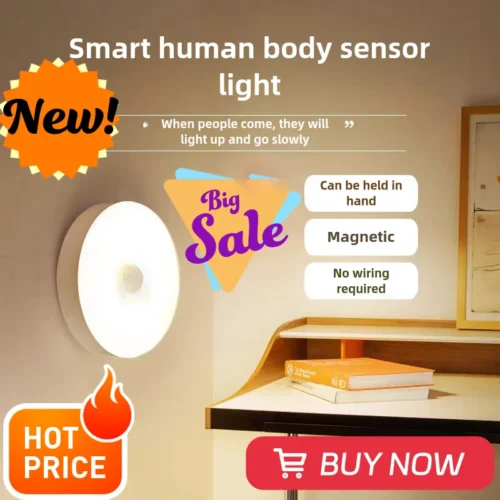 USB Rechargeable Night Light – Energy-Saving Sensor Lamp for Home & Bathroom