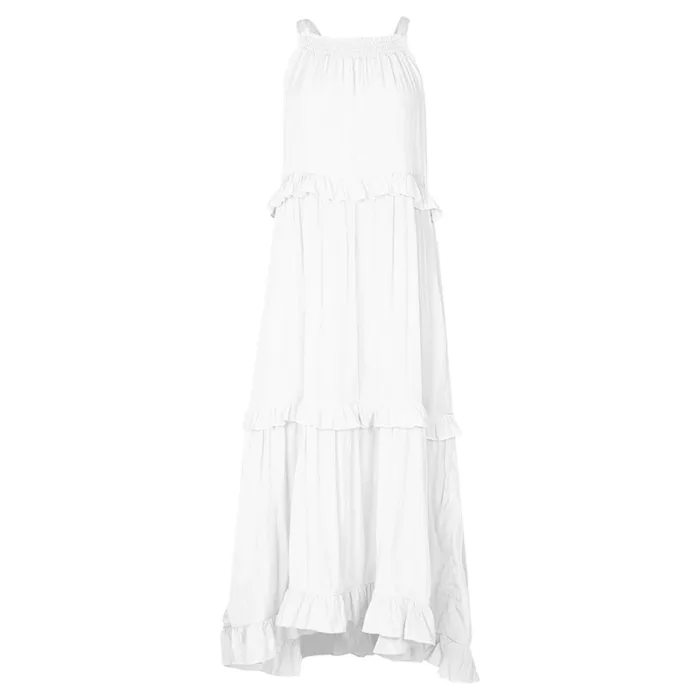 Women’s Elegant Ruffle Maxi Dress – Sleeveless Summer Beach Sundress - Image 15