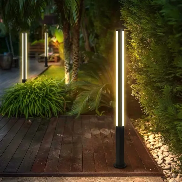 Outdoor Overlength IP65 Waterproof LED Lawn Light – 85-265V Trihedral Landscape Lamp for Villa - Image 2