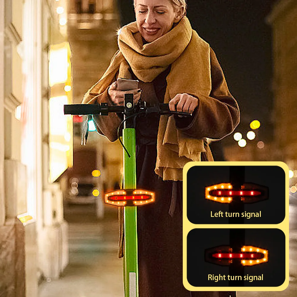USB Rechargeable E-Scooter Tail Light – LED Warning Lamp with Remote, Waterproof for Xiaomi - Image 4