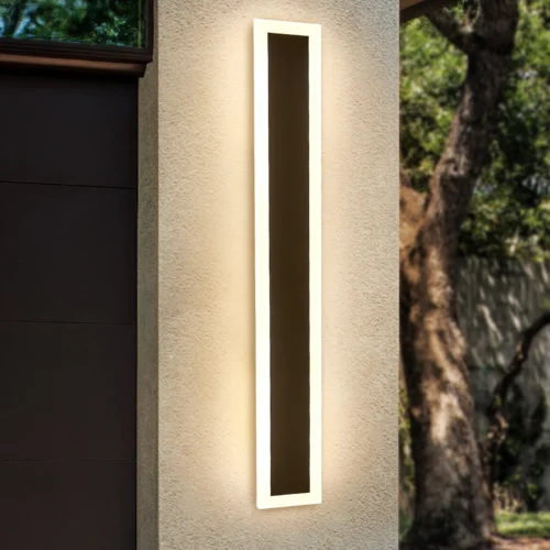 Outdoor Wall Light – Black Iron Base with Acrylic Shade, IP65 Waterproof for Porch & Garden