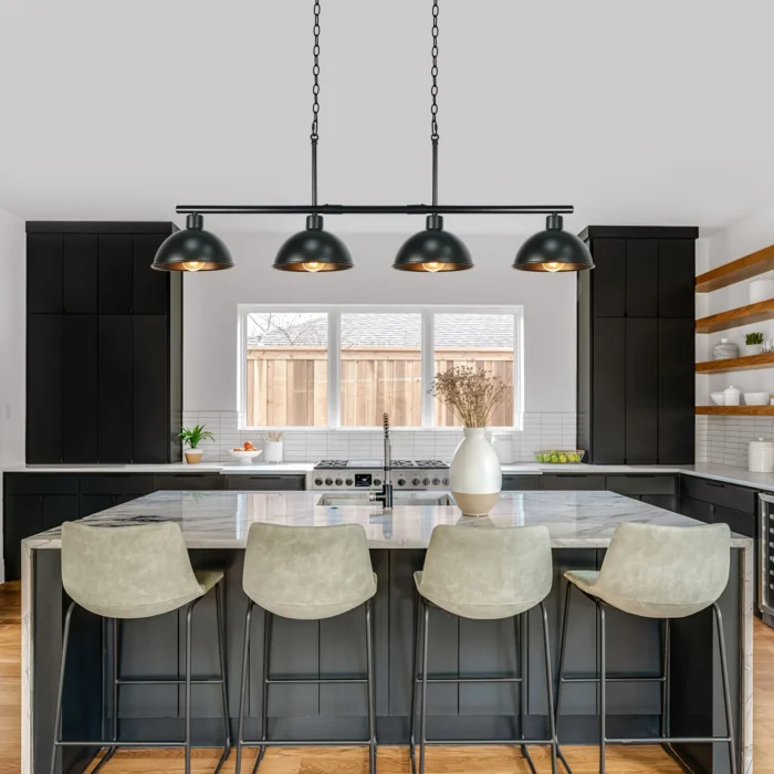 4-Light Pool Table & Kitchen Island Pendant – Hanging Light Fixture for Dining Room & Bar - Image 3