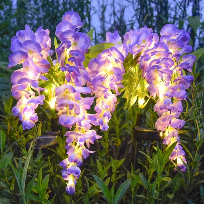 1pc Solar Wisteria Flower Lamp – Waterproof LED Garden Courtyard & Lawn Decoration Light - Image 4