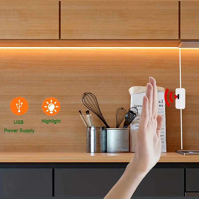 USB Motion Sensor LED Strip Light – 5V Hand Sweep On/Off Backlight for TV & Kitchen - Image 2