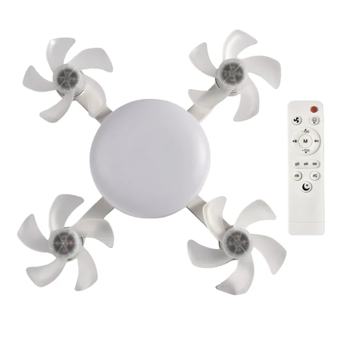 Drone Fan with LED Light – Remote Control Silent Ceiling Fan, E27 Universal Dimming - Image 7