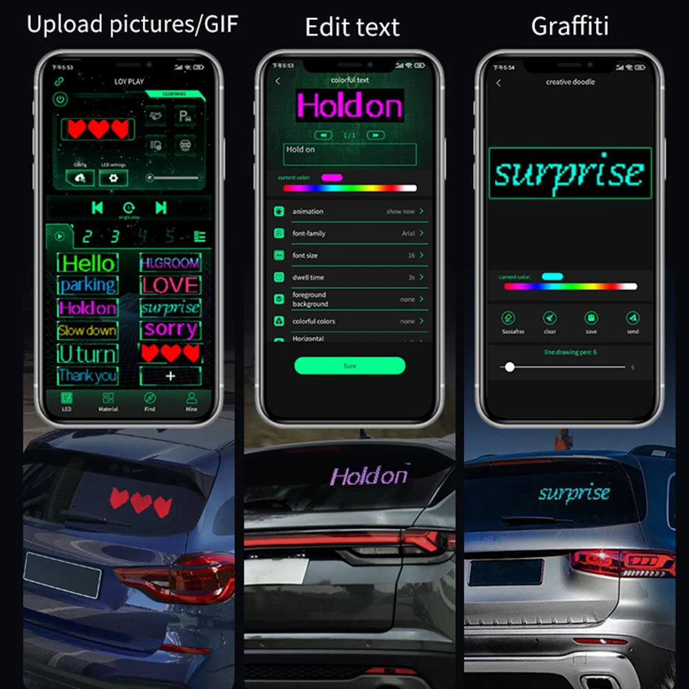 Devil Eyes Programmable LED Panel – Flexible DIY Display with Remote for Car & Truck - Image 6