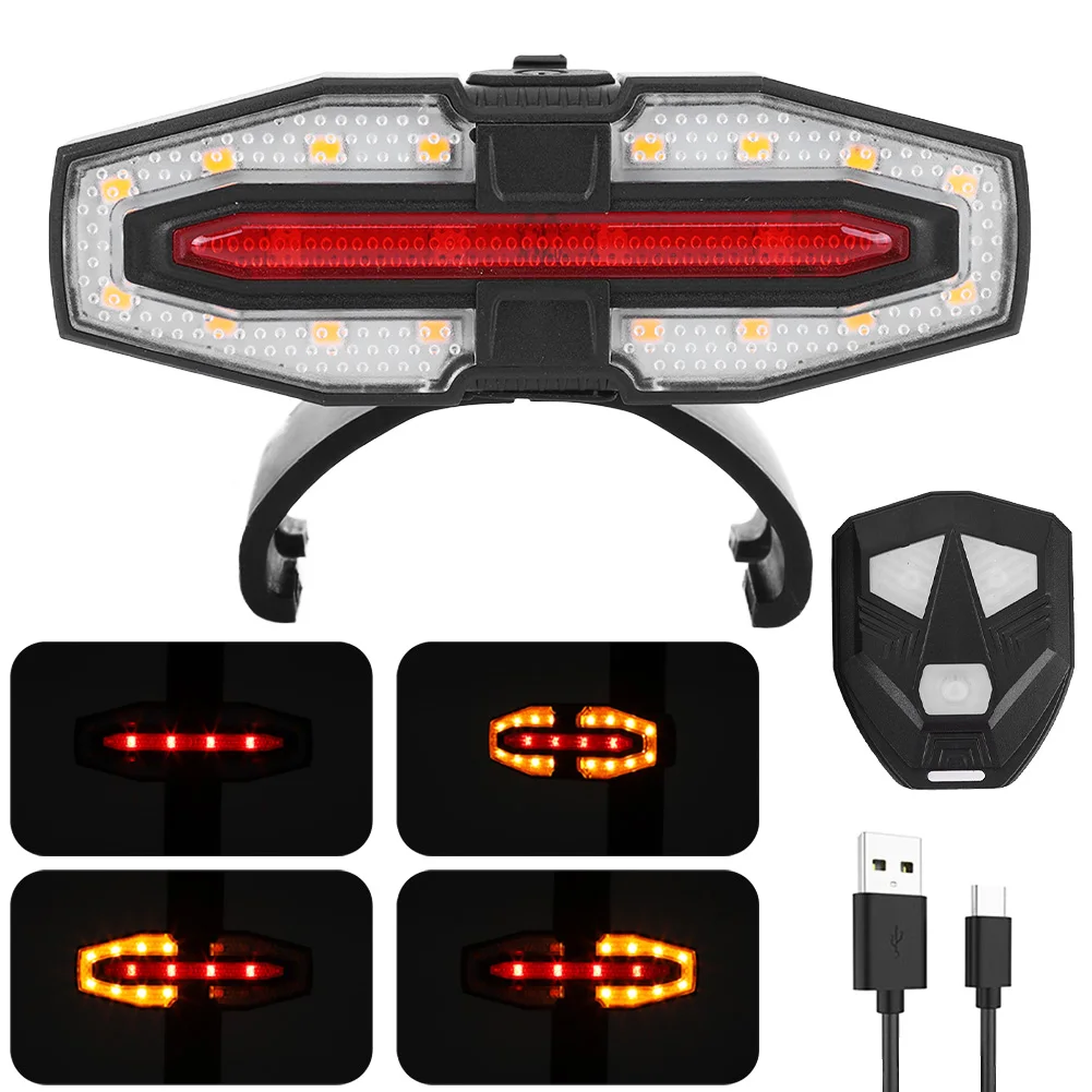 USB Rechargeable E-Scooter Tail Light – LED Warning Lamp with Remote, Waterproof for Xiaomi - Image 2