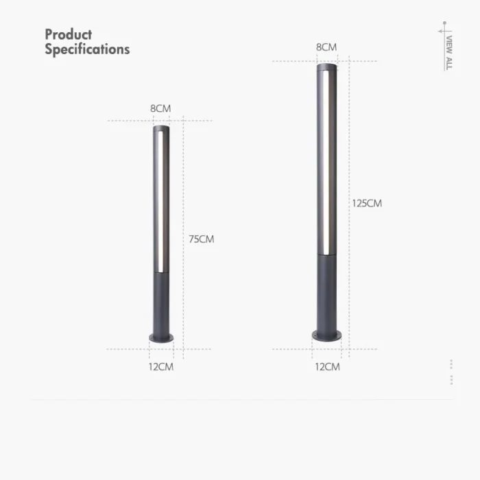 Outdoor Overlength IP65 Waterproof LED Lawn Light – 85-265V Trihedral Landscape Lamp for Villa - Image 6