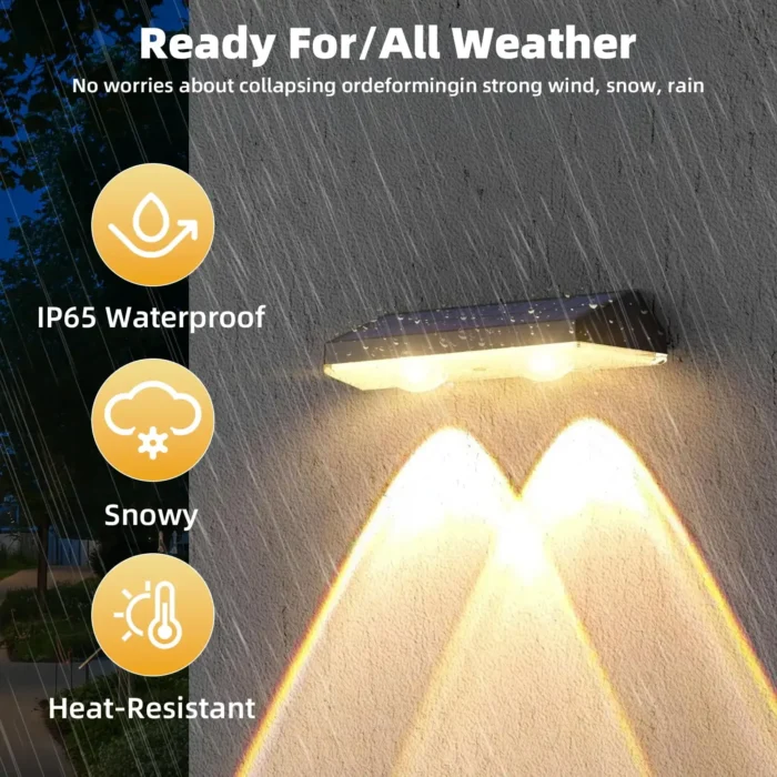 6-Pack Solar Fence Lights – IP65 Waterproof, 3 Modes for Yard, Deck, Patio & Stairs - Image 3