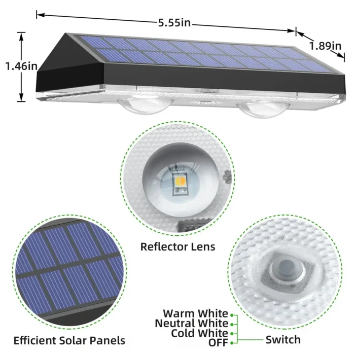 6-Pack Solar Fence Lights – IP65 Waterproof, 3 Modes for Yard, Deck, Patio & Stairs - Image 4