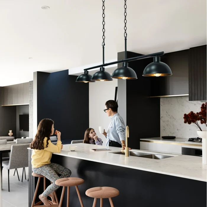 4-Light Pool Table & Kitchen Island Pendant – Hanging Light Fixture for Dining Room & Bar - Image 4