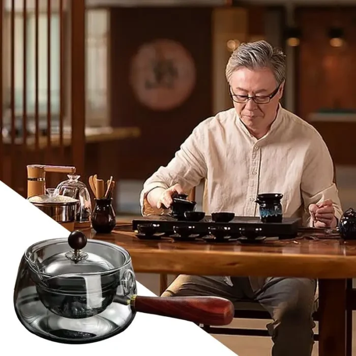 17oz Glass Teapot with Infuser - Stovetop Safe, Detachable & Dishwasher Friendly - Image 5