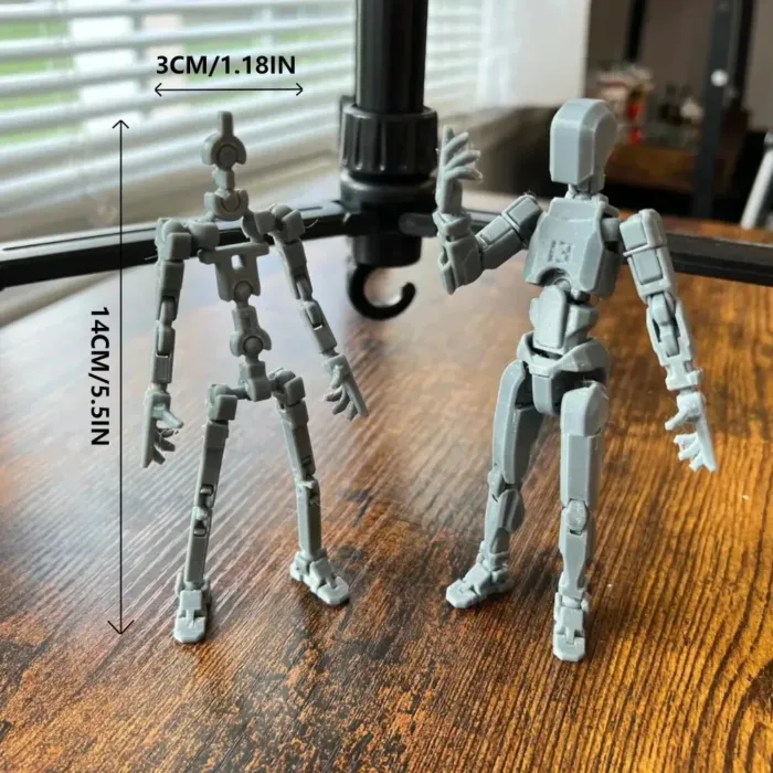 Shapeshift Robot 2.0 – Multi-Jointed 3D Printed Action Figure Dummy | 13 Movable Parts Toy for Kids, Adults & Parent-Child Play