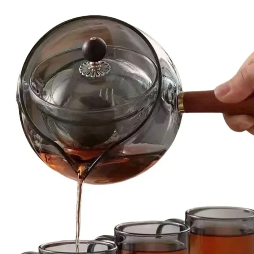 17oz Glass Teapot with Infuser - Stovetop Safe, Detachable & Dishwasher Friendly