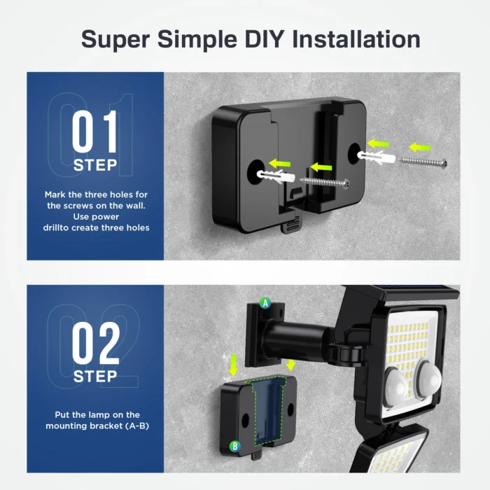 Solar Outdoor Lights - 3000LM 188 LED Motion Sensor Lights Solar Flood Security Lights for Backyard Yard Patio - Image 5