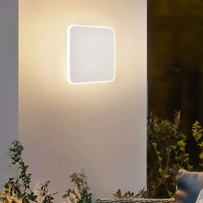 Minimalist Modern Round LED Outdoor Wall Light – Waterproof for Villa Corridor & Entryway - Image 2
