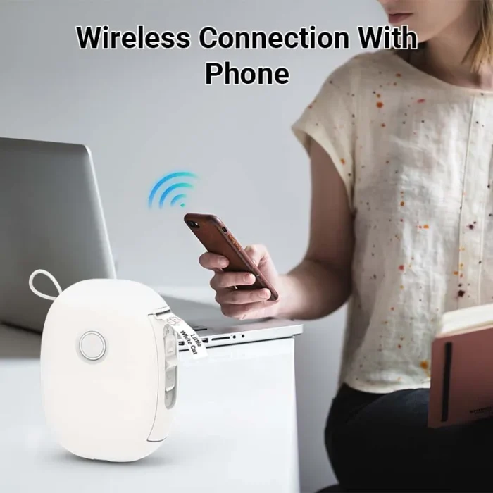Mini Bluetooth Thermal Label Printer – Wireless Pocket Sticker Maker with 1 Roll Label Paper - Image 4