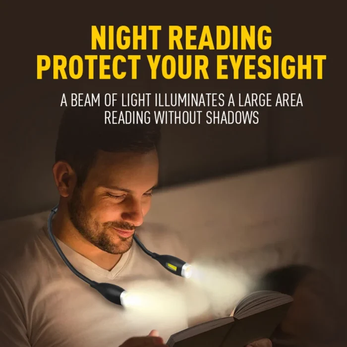 Rechargeable LED Book Light – Adjustable Brightness, Hands-Free Reading & Night Use - Image 4