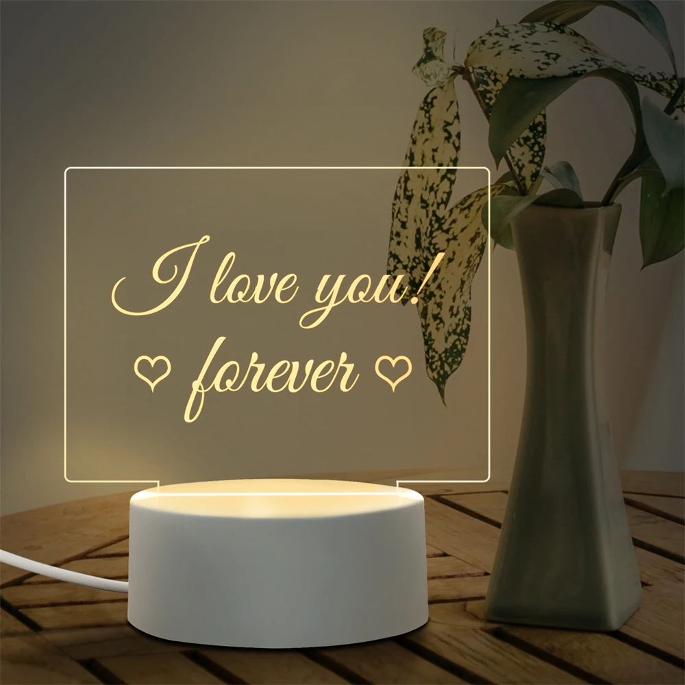 Creative LED Message Board Night Light – USB Powered with Pen, Gift for Kids & Girlfriend - Image 7
