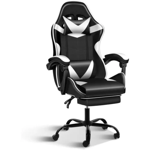 Ergonomic Gaming Chair with Footrest – Reclining, Adjustable, Lumbar Support