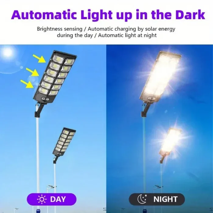 100000LM Ultra Powerful Solar Street Light – Remote Control, IP65 Waterproof Yard Lamp - Image 4