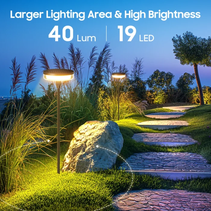 6-Pack Solar Pathway & Garden Lights – Auto On/Off for Lawn, Patio & Walkway Decor - Image 4