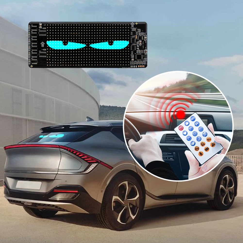 Devil Eyes Programmable LED Panel – Flexible DIY Display with Remote for Car & Truck - Image 5