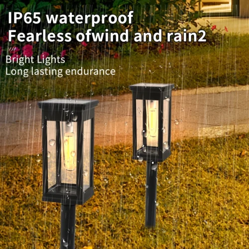 Retro Solar Pathway Warm Lights – Waterproof Outdoor Solar Powered Garden & Walkway Lighting