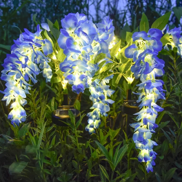 1pc Solar Wisteria Flower Lamp – Waterproof LED Garden Courtyard & Lawn Decoration Light - Image 2