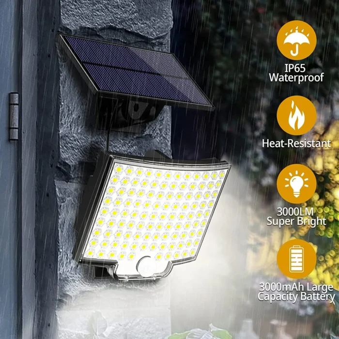 Solar Motion Sensor Light – LED Security Flood Lamp with Remote for Outdoors - Image 4