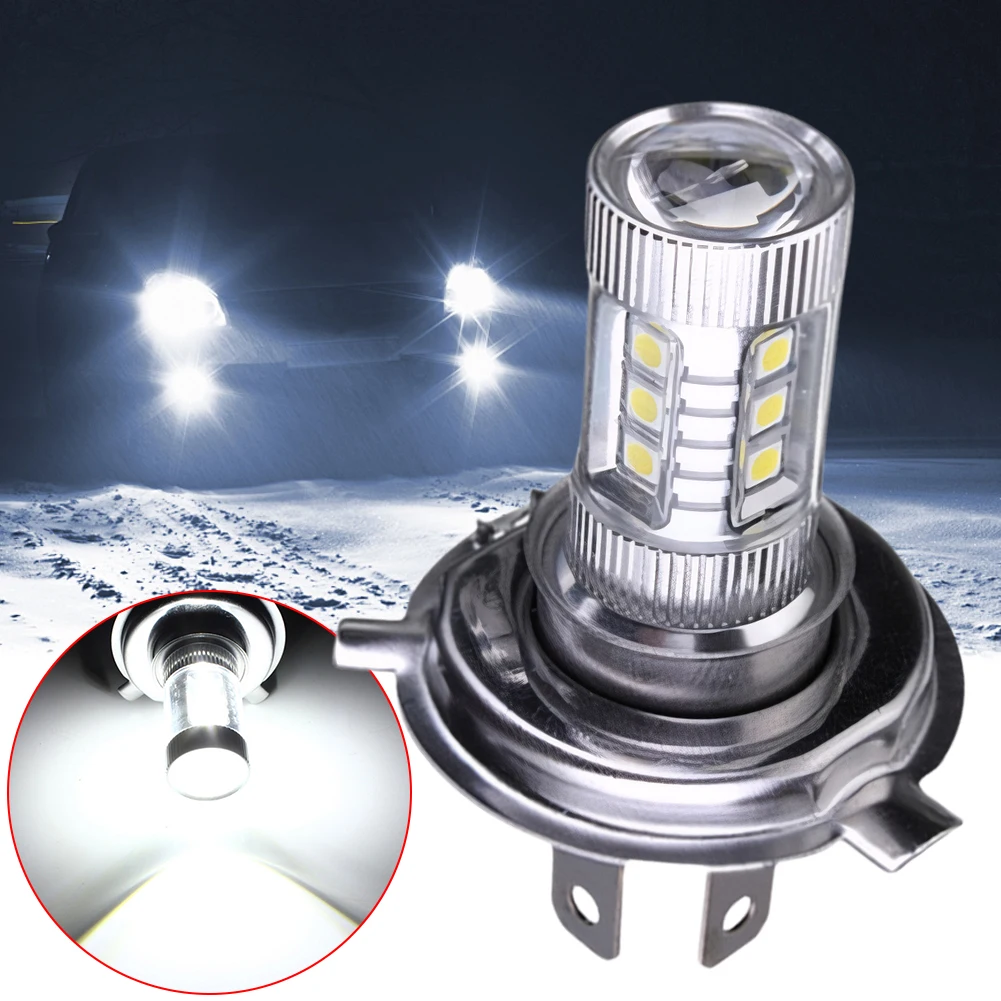 H4 LED Headlight Bulb – 80W 6000K Super White, High/Low Beam, IP67 Waterproof 12V - Image 3