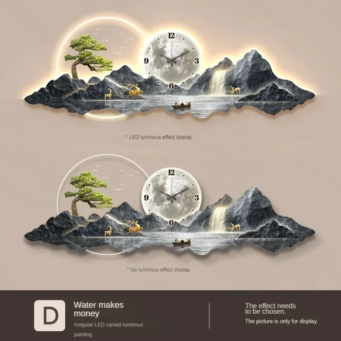Luxury LED Wall Clock – Silent Minimalist Nordic Design for Living Room Decor - Image 9