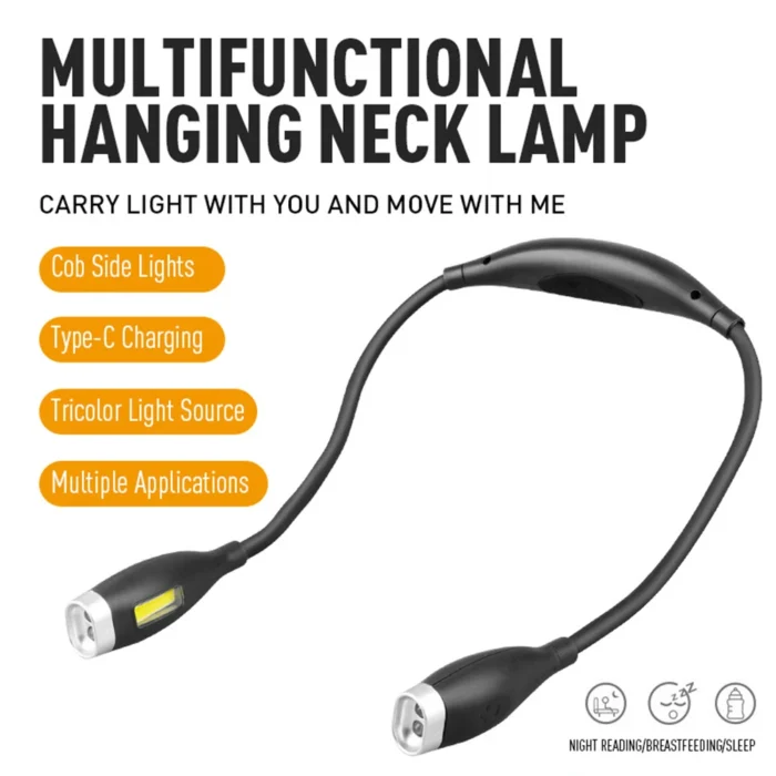 Rechargeable LED Book Light – Adjustable Brightness, Hands-Free Reading & Night Use - Image 3
