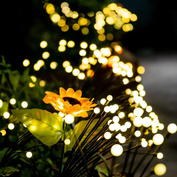 2-Pack Firefly Solar Garden Lights – 16 LED Waterproof Swaying Lights for Patio & Pathway - Image 6