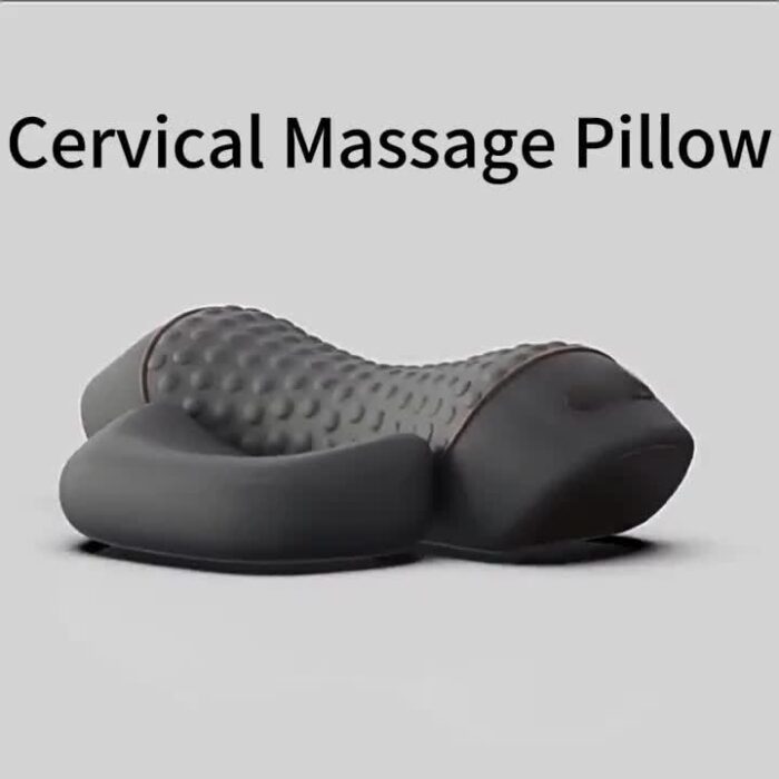 Heated Ergonomic Neck Pillow – Contoured Design, Thermostatic Heating & 3 Vibration Modes (Gray) - Image 11