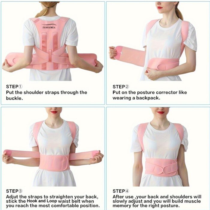 IYDOAMEA Posture Corrector – Adjustable Back Brace for Shoulder & Lumbar Support - Image 10