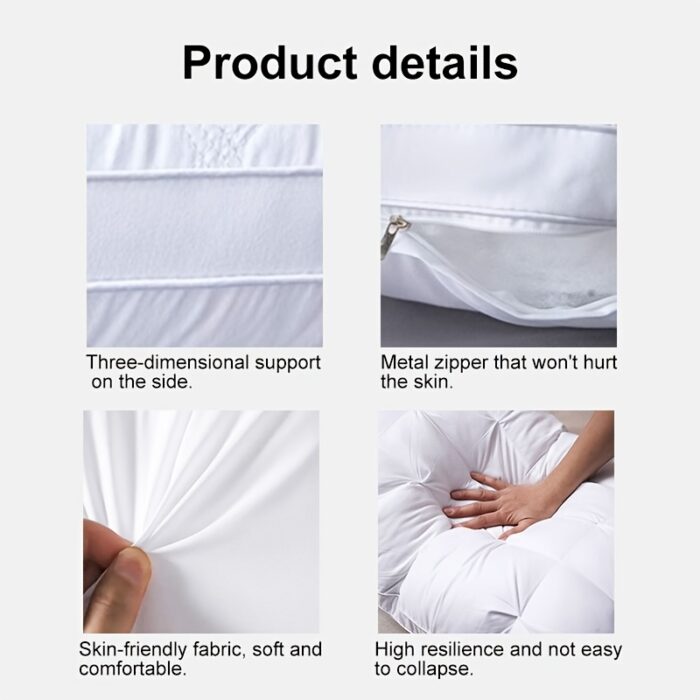 2 Hotel-Quality Luxury Pillows – Neck Support, Soft, Washable, Hypoallergenic - Image 5
