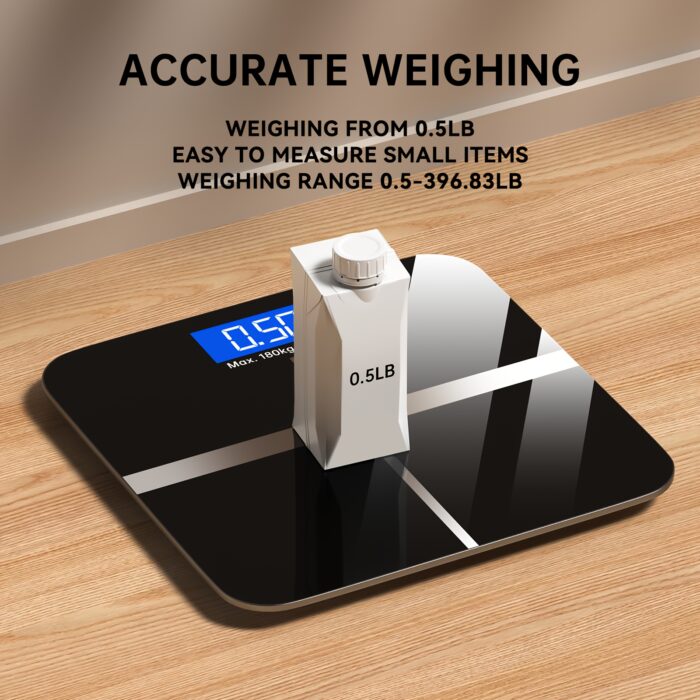 High-Precision Digital Bathroom Scale – 396lb Capacity, LCD Display, KG/LB Switchable - Image 10
