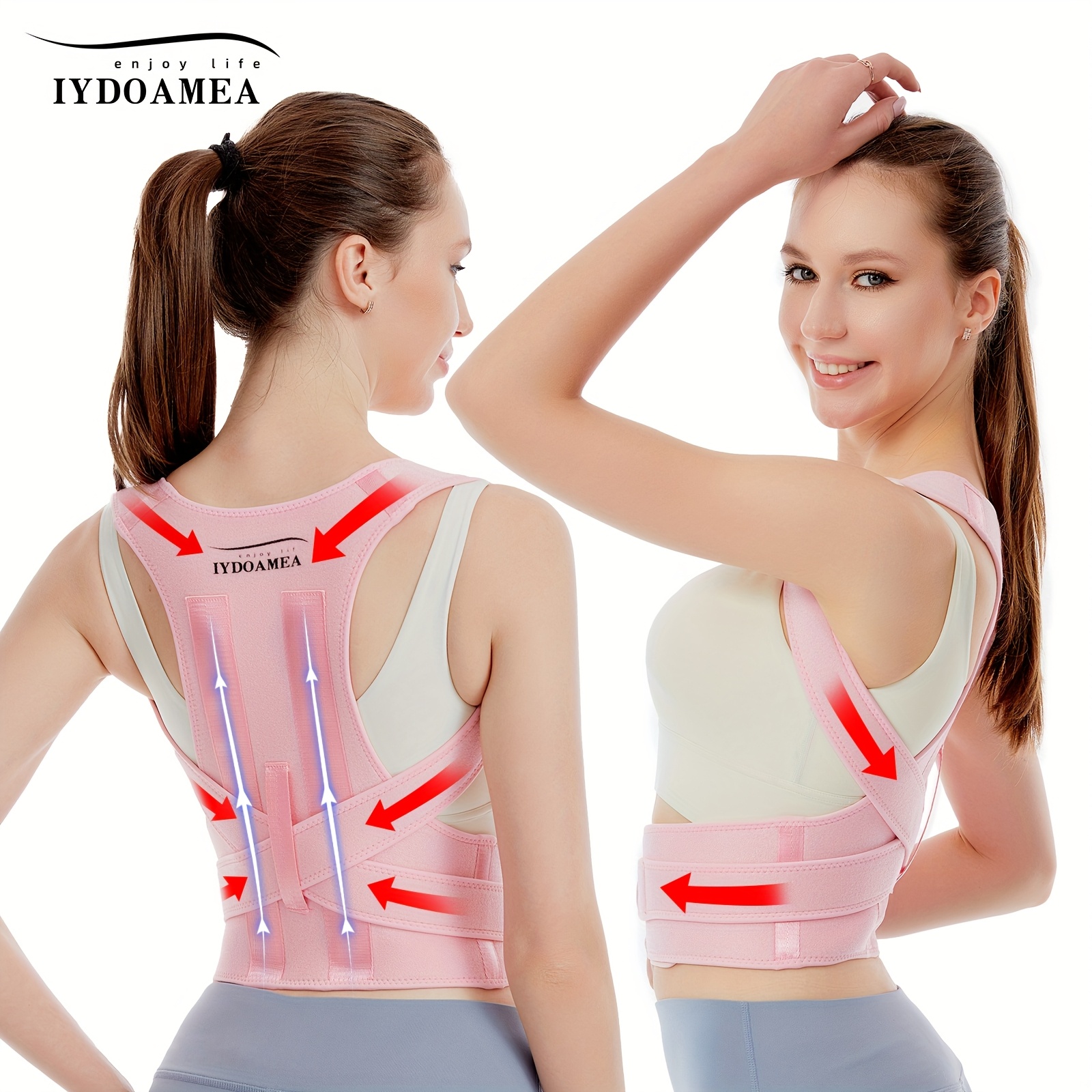 IYDOAMEA Posture Corrector – Adjustable Back Brace for Shoulder & Lumbar Support - Image 4