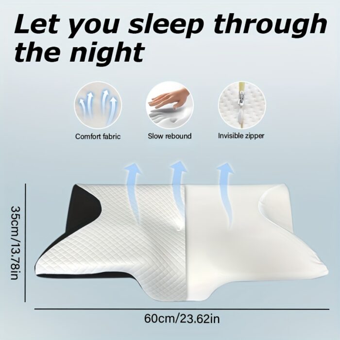 Ergonomic Memory Foam Neck Pillow – Slow Rebound Support for Back & Side Sleepers - Image 4