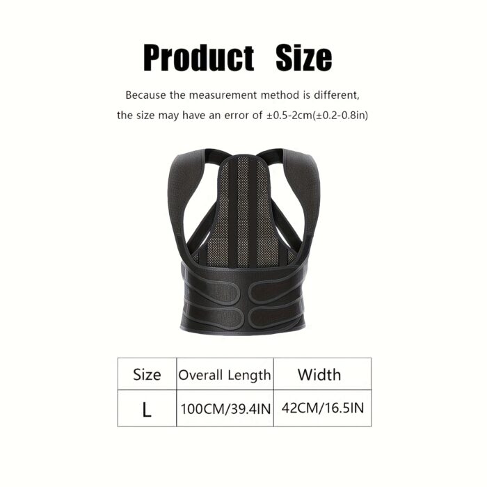 Adjustable Back Brace Posture Corrector – Full Back Support for Work, Study & Exercise - Image 12