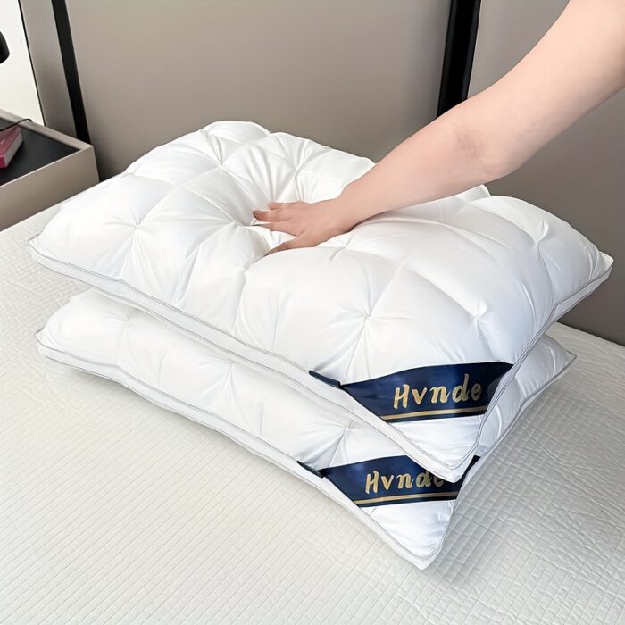 2 Hotel-Quality Luxury Pillows – Neck Support, Soft, Washable, Hypoallergenic - Image 2