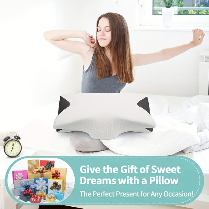 Ergonomic Memory Foam Neck Pillow – Slow Rebound Support for Back & Side Sleepers - Image 5