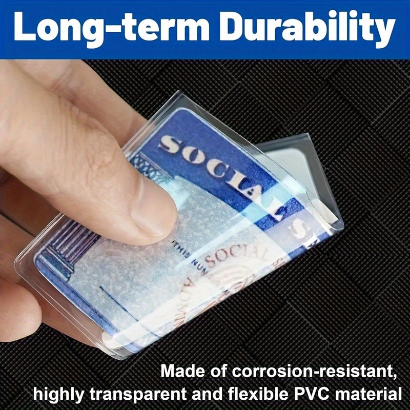 Father’s Day 8-Pack Heavy-Duty PVC ID Card Protectors Clear Waterproof Badge Sleeves - Image 9